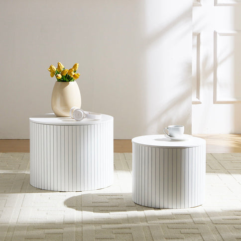 Handcrafted Nested Table Set, 2 Pieces