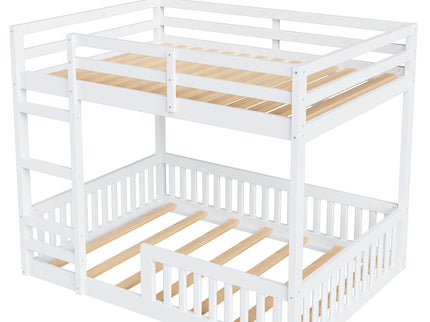 Stylish Bunk Bed With Ladder And Guardrails