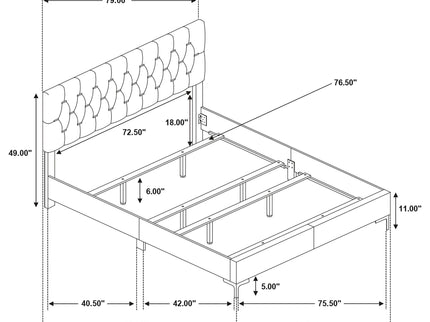 Lexie - Tufted Panel Bed