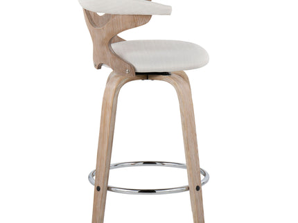 Gardenia - Mid Century Modern Fixed Height Counter Stool With Swivel (Set of 2)