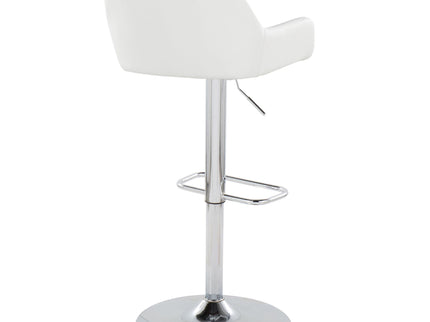 Daniella - Contemporary Adjustable Barstool With Swivel With Rounded Rectangle Footrest (Set of 2)