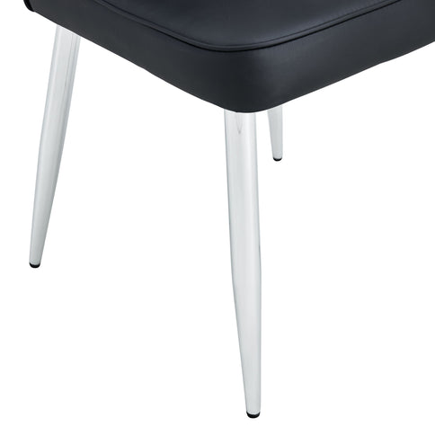 Modern Minimalist Dining Chairs With Metal Legs