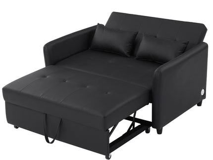 Convertible Sleeper Sofa Bed With 3 USB Ports