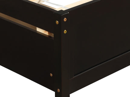 Platform Storage Bed Wood Bed Frame With Two Drawers And Headboard