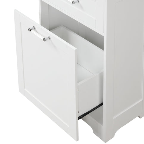 Tall Freestanding Bathroom Storage Cabinet With Adjustable Shelf And 2 Drawers