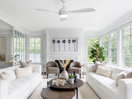 Ceiling Fan With 3 Blades, Remote Control, Reversible DC Motor, Noiseless Operation, 3 Downrods
