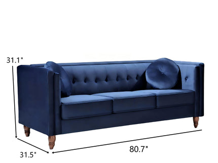 Chesterfield Sofa With Square Arms For Living Room