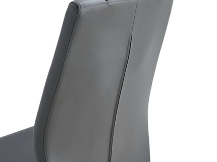 Modern Legged Upholstered Dining Chairs (Set of 4) Artificial For Kitchen And Office - Gray