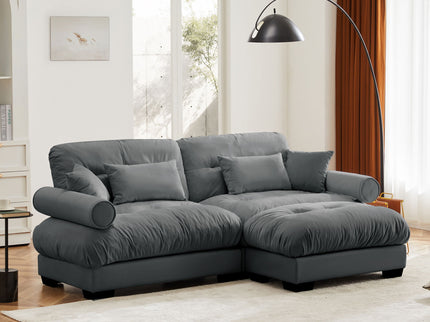 Super Comfort Oversized Modular Sectional Sofa With Movable Ottoman