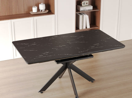 Modern Mid-Century Dining Table Set With Extendable Design