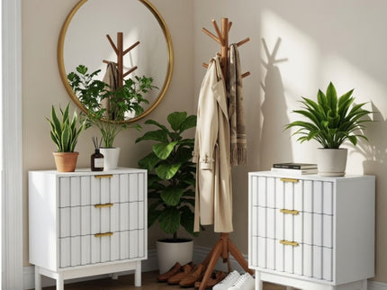 Fluted 3 Drawer Dresser