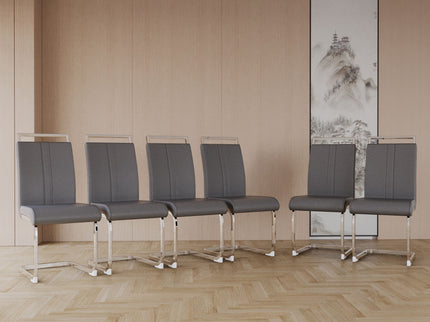 Modern Dining Chairs With Padded Seat, High Back