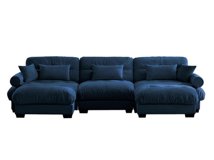Super Comfort Oversized Modular Sectional Sofa With Movable Ottoman