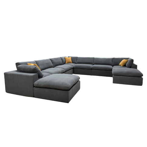 Custom Configuration Modular Sectional & Toss Pillows
