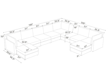 Modular Sectional With Custom Configuration