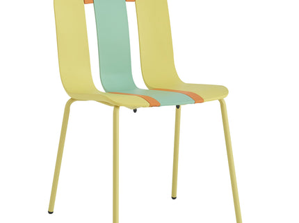 Modern Striped Blocking Single Chairs (Set of 4)