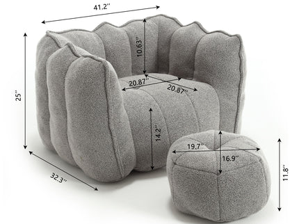 Soft Bean Bag Chair With High Resilient Foam