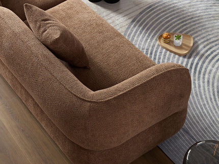 Sectional Sofa With Durable Fabric, Solid Wood Frame, And High Density Sponge Fill