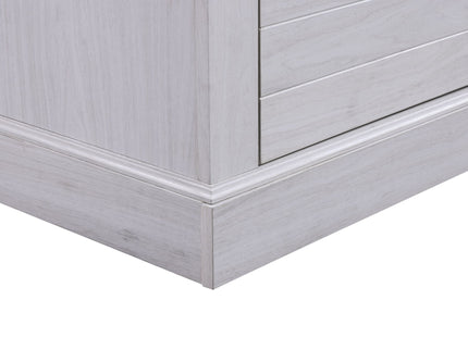 Terra - TV Stand Console With Fireplace - White Walnut