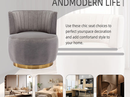 360 Degree Swivel Cuddle Barrel Accent Sofa Chair