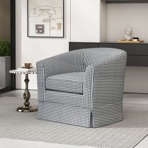 Zeniqua - Upholstered Swivel Chair With Loose Cover