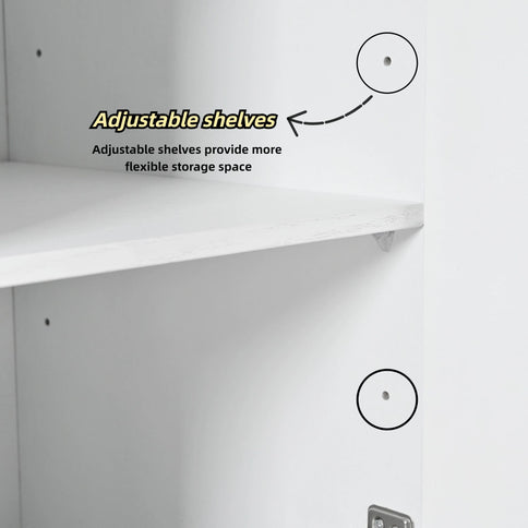 Modern Sideboard Buffet Cabinet With Handleless Press To Open Design With 4 Doors