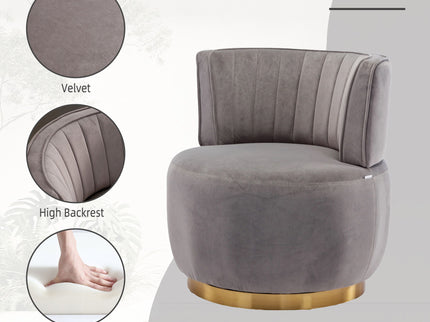 360 Degree Swivel Cuddle Barrel Accent Sofa Chair