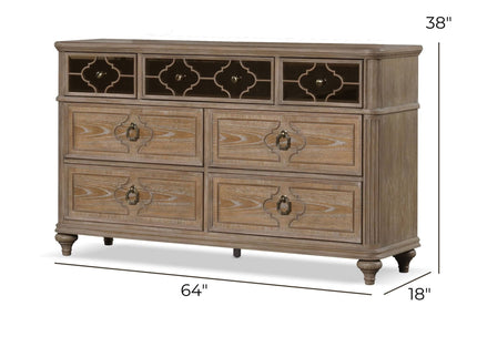 1 Piece Dresser, Dovetail Drawers, Bedroom Furniture - Oak / Rustic