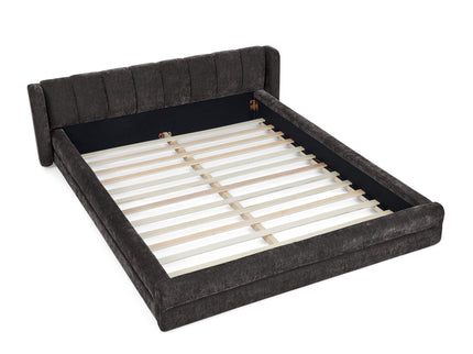 Modern Upholstered Bed Frame With Thick Fabric And Headboard