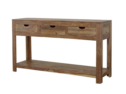 Tucker - 3 Drawer Console Table With Lower Shelf - Natural