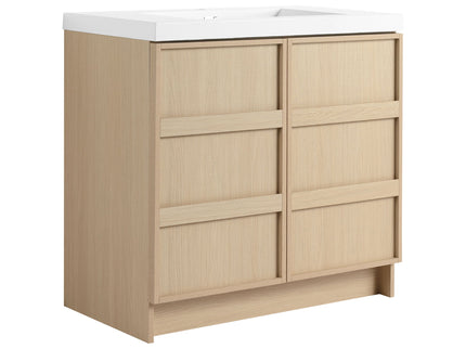 Freestanding Bathroom Vanity With Sink & 2 Soft Close Cabinet Doors