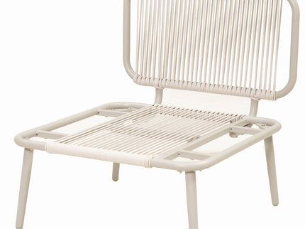 Modular Patio Armless Sofa Chair With Thick Cushion - Off White