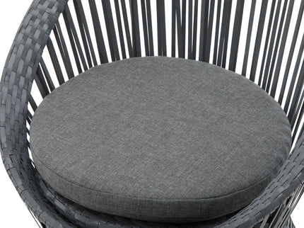 Modern Swivel Wicker Lounge Chair With Round Design