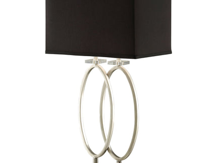 Rectangular Shade Accent Lamp With 3 Way Switch - Silver