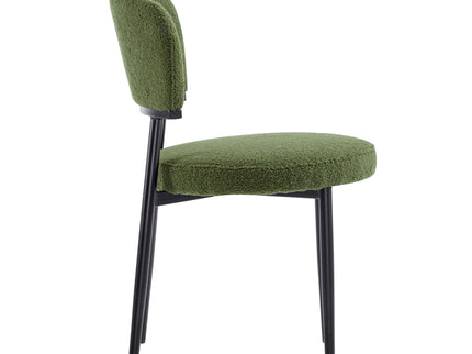 Upholstered Dining Chair (Set of 2) - Green Fabric