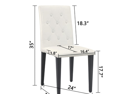 Dining Chairs With Ergonomic Buckle Backrest For Family Dining Rooms