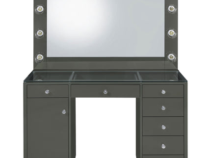 Fern - 7 Drawer Vanity Set With Mirror And Globe Lights