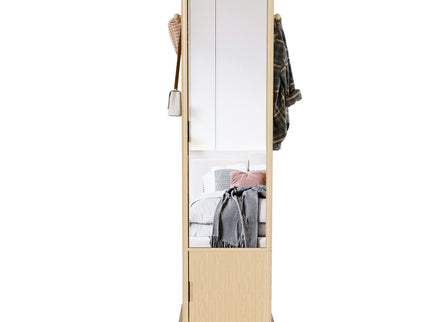 360° Rotating Makeup Cabinet With Full Length Mirror