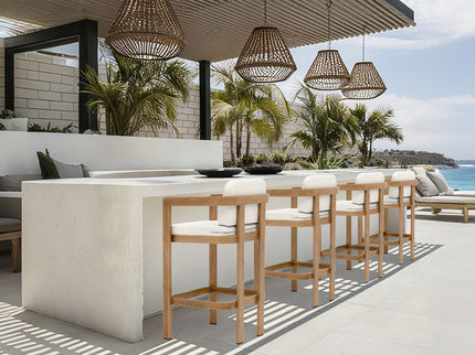 Bar Stool For Gardens And Patio (Set of 2) - Wood