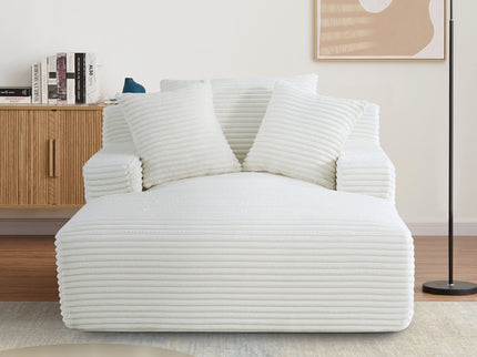 Cloudline - Oversized Chaise Lounge, Modern Comfy Couch With Full Foam Cushioning, Cozy Sleeper Sofabed