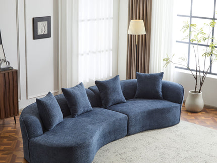 Elegant Curved Sectional Sofa With Full Foam Comfort