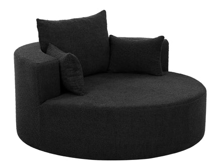 360° Swivel Chair Accent Barrel Chair With Removable Pillows