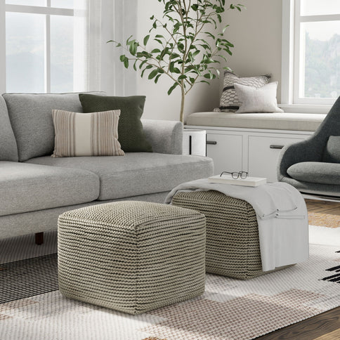 Eastmont - Outdoor / Indoor Pouf - Cream