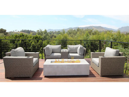 Outdoor Elegance Conversation Set With Fire Pit