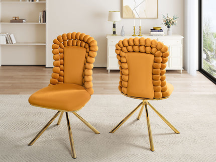 Upholstered Swivel Dining Chairs (Set of 2)