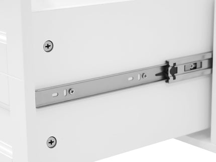 Bathroom Vanity With Double Sink, 3 Drawers, 2 Doors, Adjustable Shelves, Freestanding - White