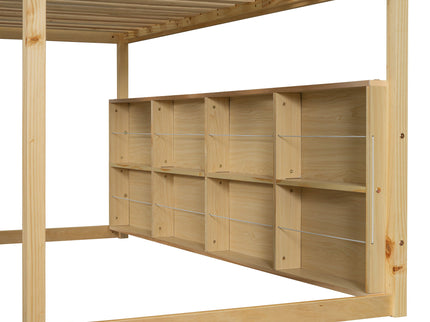Loft Bed With House Shaped Frame And Tent