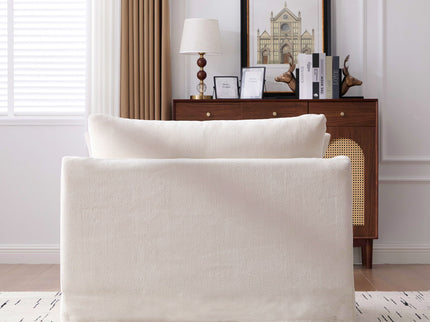 Farmhouse Accent Chair With 2 Bolster Pillows