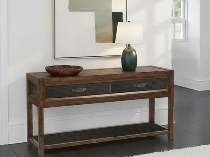 2 Drawer Sofa Table, 2 Tone - Brown