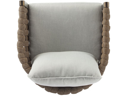 2 Pieces Outdoor Metal Patio Club Chair, Patio Furniture Arm Chair With Cushion, Modern Outdoor Furniture Deep Seating For Porch, Garden, Backyard, Balcony - Brown / Light Gray